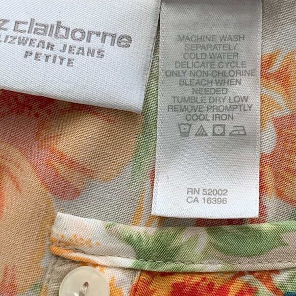 Liz Claiborne Floral Button Down Midi/Maxi Dress Pockets Sz 10P 58A - Picture 7 of 9